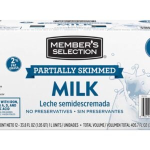 Member's Selection Leche Semidescremada 12 Unidades / 1 L / 33.81 oz