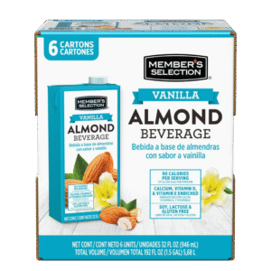 Member's Selection Bebida de Almendras Sabor Vainilla 6 Unidades / 946 mL / 32 oz