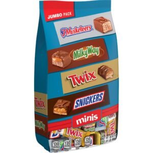 Snickers, Twix, Milky Way Y 3 Musketeers Paquete Variado de Chocolates Minis 868 g / 30.63 oz
