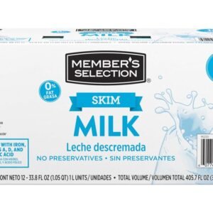 Member's Selection Leche Descremada 12 Unidades / 1 L / 33.81 oz