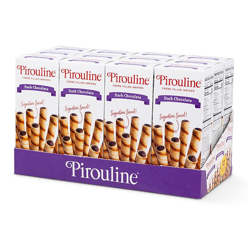 Pirouline Barquillos Rellenos de Crema de Chocolate Negro 12 Unidades / 92 g / 3.25 oz