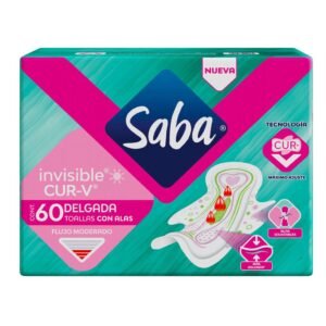 Saba Toallas Sanitarias Invisible CUR-V 60 Unidades
